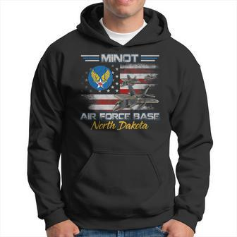 Minot Afb Air Force Base North Dakota Nd Veterans Day Mens Men Hoodie Graphic Print Hooded Sweatshirt - Seseable