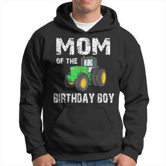 Mom Of The Birthday Boy Vintage Farm Tractor Party Family Hoodie - Seseable