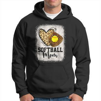 Mom Softball Leopard Softball Game Day Vibes Mothers Day Hoodie | Mazezy