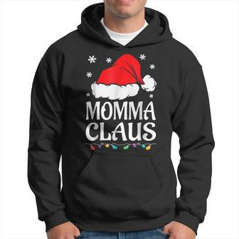 Momma Claus Christmas Santa Hat Lights Pajama Men Hoodie - Thegiftio UK