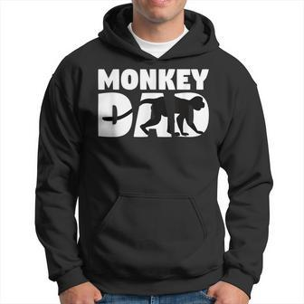 Monkey Dad Monkey Zoo Animal Lover Gift For Father Hoodie | Mazezy