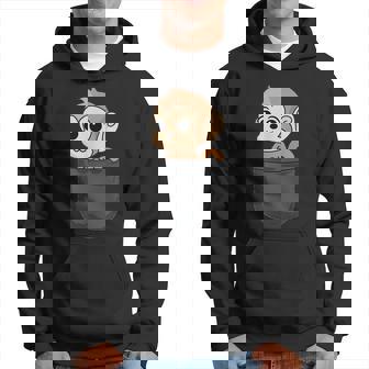 Monkey In Pocket Funny Animal Lover Gift Hoodie | Mazezy