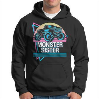 Monster Truck Sister Retro Vintage Monster Truck Hoodie | Mazezy