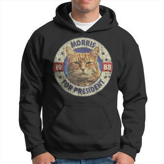Morris For President Vintage 1988 Cat Lover Hoodie - Seseable