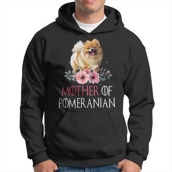 Mother Of Pomeranian Happy Mothers Day Floral Pomeranian Hoodie - Monsterry