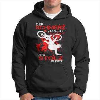 Mountainbike Mtb Schmerz Vergeht Stolz Bleibt Cooler Spruch Hoodie - Seseable