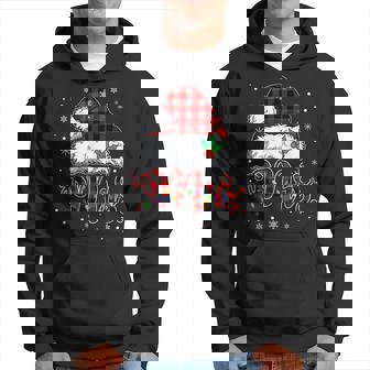 Mr And Mrs Claus Christmas Couples Matching Pajamas Men Hoodie Graphic Print Hooded Sweatshirt - Seseable
