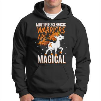 Multiple Sclerosis Warriors Magical Unicorn Orange Ribbon Hoodie | Mazezy