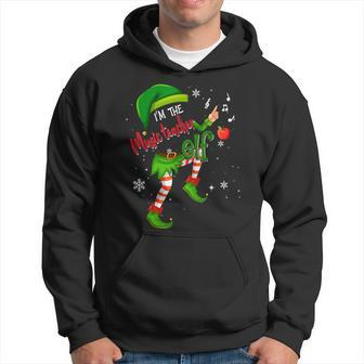 Music Teacher Elf Matching Family Group Xmas Party Pajama Men Hoodie Graphic Print Hooded Sweatshirt - Seseable