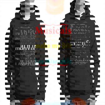 Musicals Make My Life Les Miserable Vintage Apparel Hoodie | Seseable UK
