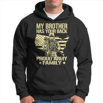 My Brother Has Your Back Proud Army Family Military Sibling Hoodie - Seseable