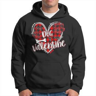 My Dog Is My Valentine Valentines Day V2 Men Hoodie Graphic Print Hooded Sweatshirt - Seseable