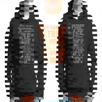 My Family Tree Has A Deer Stand In It - Camo Hunting Vintage Men Hoodie Graphic Print Hooded Sweatshirt - Thegiftio