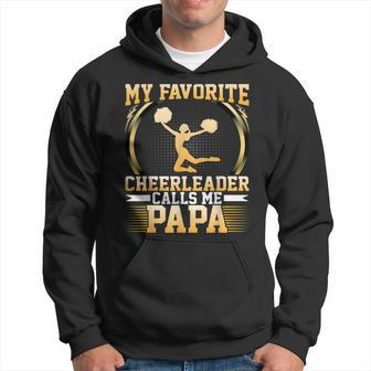 My Favorite Cheerleader Calls Me Papa Cheerleaders Dad Gift For Mens Hoodie | Mazezy DE