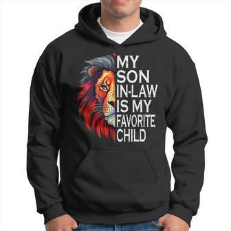 My Favorite Child Is My Son In Law Lion Face Hoodie | Mazezy