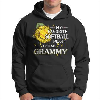 My Favorite Softball Player Calls Me Grammy Grandma Gift Hoodie | Mazezy