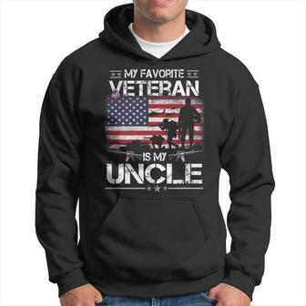 My Favorite Veteran Is My Uncle - Flag Father Veterans Day Hoodie - Seseable