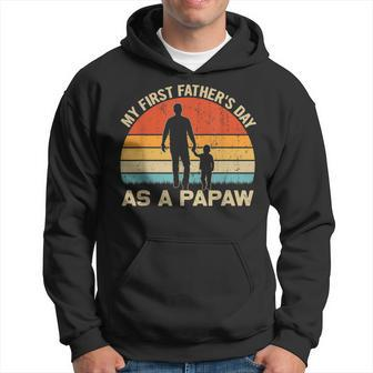 My First Fathers Day As A Papaw New Grandpa Fathers Day Hoodie | Mazezy DE