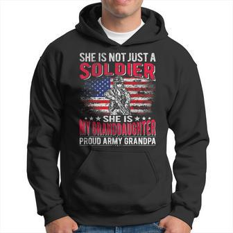 My Granddaughter Is A Soldier Hero Proud Army Grandpa Gifts Gift For Mens Hoodie | Mazezy UK
