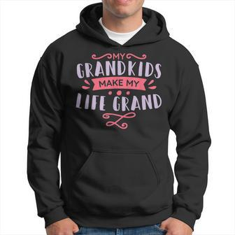 My Grandkids Make My Life Grand Family Grandpa Grandma Hoodie | Mazezy AU
