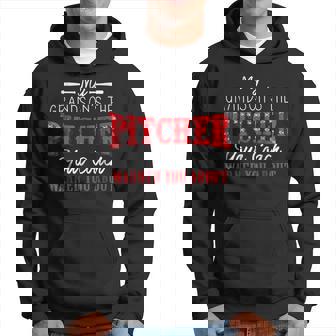 My Grandson The Pitcher Funny Baseball & Softball Hoodie | Mazezy