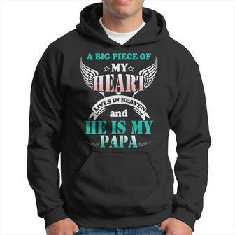 My Papa Lives In Heaven Shirt Memorial Day Papa Dad Grandpa Hoodie | Mazezy