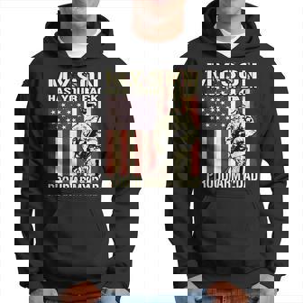 My Son Has Your Back - Proud Army Dad Military Father Gift Hoodie - Thegiftio
