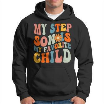 My Step Son Is My Favorite Child Funny Step Dad Fathers Day Hoodie - Thegiftio UK