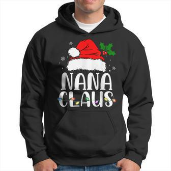 Nana Claus Christmas Pajama Family Matching Xmas V2 Men Hoodie Graphic Print Hooded Sweatshirt - Seseable