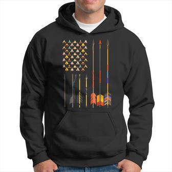 Native Arrow Pee Usa American Flag Tribe Feather Pride Men Hoodie - Thegiftio UK