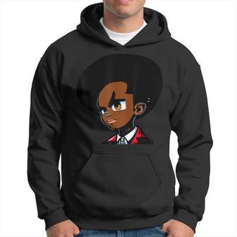 Natural Hair Afro Young Black Student Hoodie | Mazezy AU