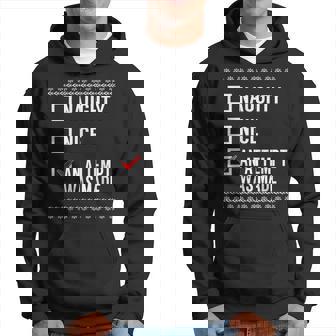 Naughty Nice An Attempt Was Made Christmas Checklist Men Hoodie - Thegiftio UK