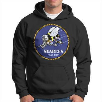 Navy Seabees Military Pocket T Hoodie | Mazezy