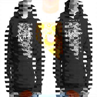 Nevada Sunflower Leopard Print Wildflower State Map Men Hoodie - Thegiftio