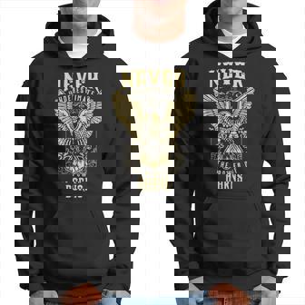 Never Underestimate The Power Of Borns Personalized Last Name Hoodie - Seseable