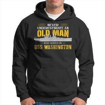 Never Underestimate Uss Washington Bb-56 Battleship Hoodie - Seseable