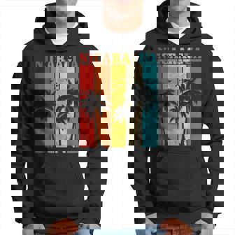 Nicaragua Vintage Palm Trees Surfer Nicaraguan Souvenir Nica Hoodie | Mazezy