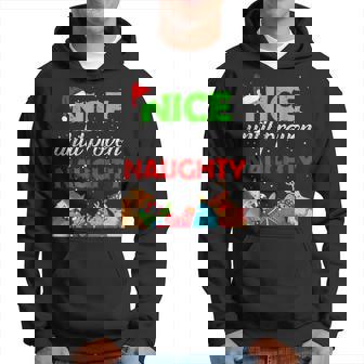 Nice Until Proven Naughty List Christmas Men Hoodie Graphic Print Hooded Sweatshirt - Seseable