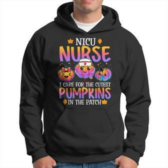 Nicu Nurse Halloween I Care For The Cutest Pumpkins In Patch V2 Men Hoodie Graphic Print Hooded Sweatshirt - Thegiftio UK