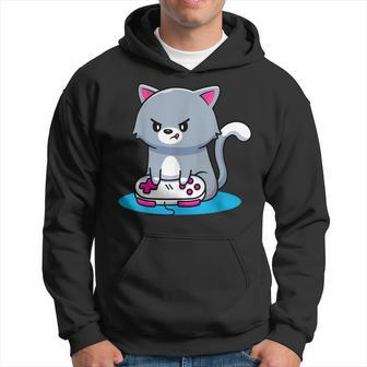 Niedliche Gaming Katze Video Game Computer Videogame Pc Hoodie - Seseable
