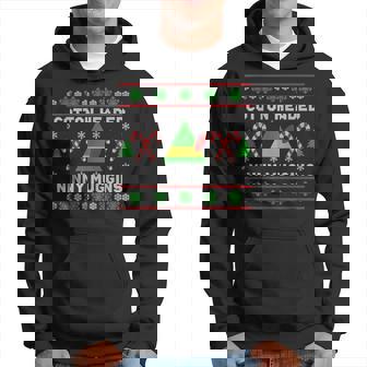 Ninny Gins Cotton Headed Funny Christmas Elf Holiday Hoodie - Thegiftio