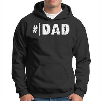 Number One Baseball Dad Pitcher Fathers Day Gift Gift For Mens Hoodie | Mazezy