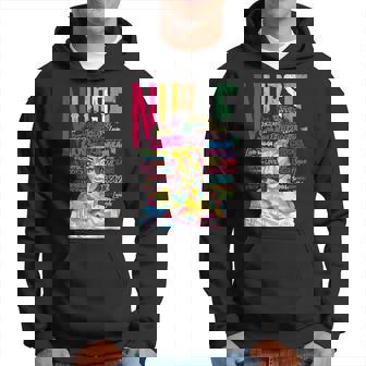 Nurse Black Woman Magic Afro Melanin Queen Black History Hoodie - Seseable