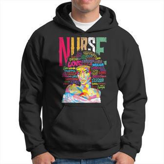 Nurse Black Woman Magic Afro Melanin Queen Black History Hoodie - Seseable