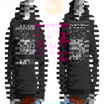 In October We Wear Pink Sugar Skulls Breast Cancer Awareness Men Hoodie - Thegiftio