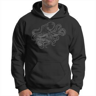 Octopus Playing Acoustic Guitar Cool Musician Guitarist Hoodie - Seseable