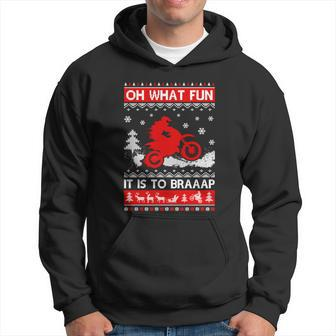 Oh What Fun It Is To Drive Dirt Bike Ugly Christmas Xmas Meaningful Gift Hoodie - Monsterry AU
