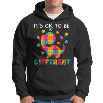 Ok To Be Different Dinosaur Autism Awareness Month Hoodie | Mazezy