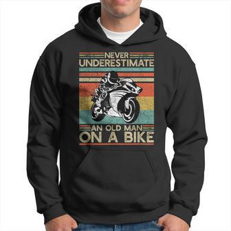 Old Man On A Bike | Motocycle Dad | Superbike Street Bike Hoodie | Mazezy AU