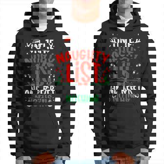 On The Naughty List And I Regret Nothing Xmas Christmas Men Hoodie Graphic Print Hooded Sweatshirt - Seseable